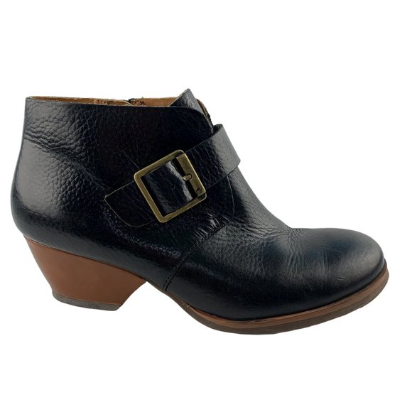 KORKS by Kork Ease Little Monkstrap Pebbled Leather Booties - Picture 4 of 12